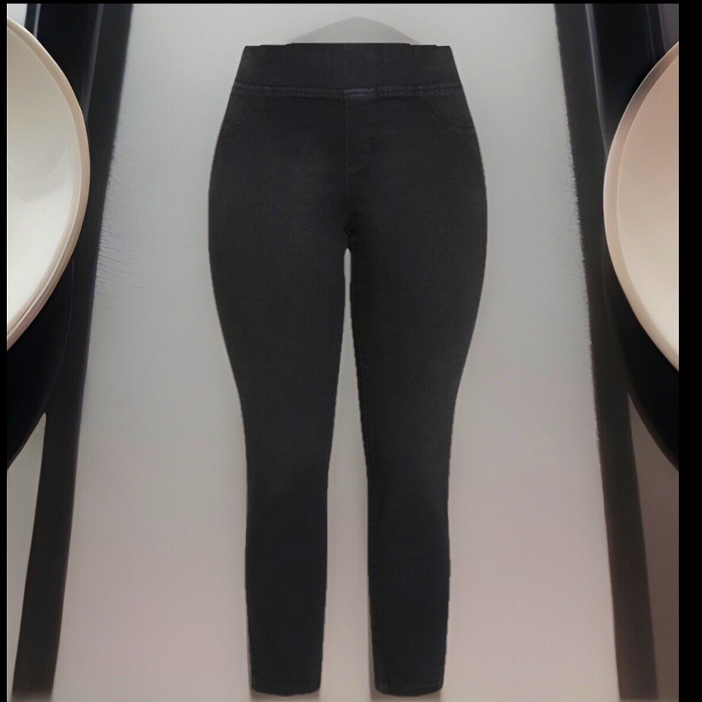 Avenue Butter Denim Pull On Jean Wide comfort elastic waistband Skinny leg cut